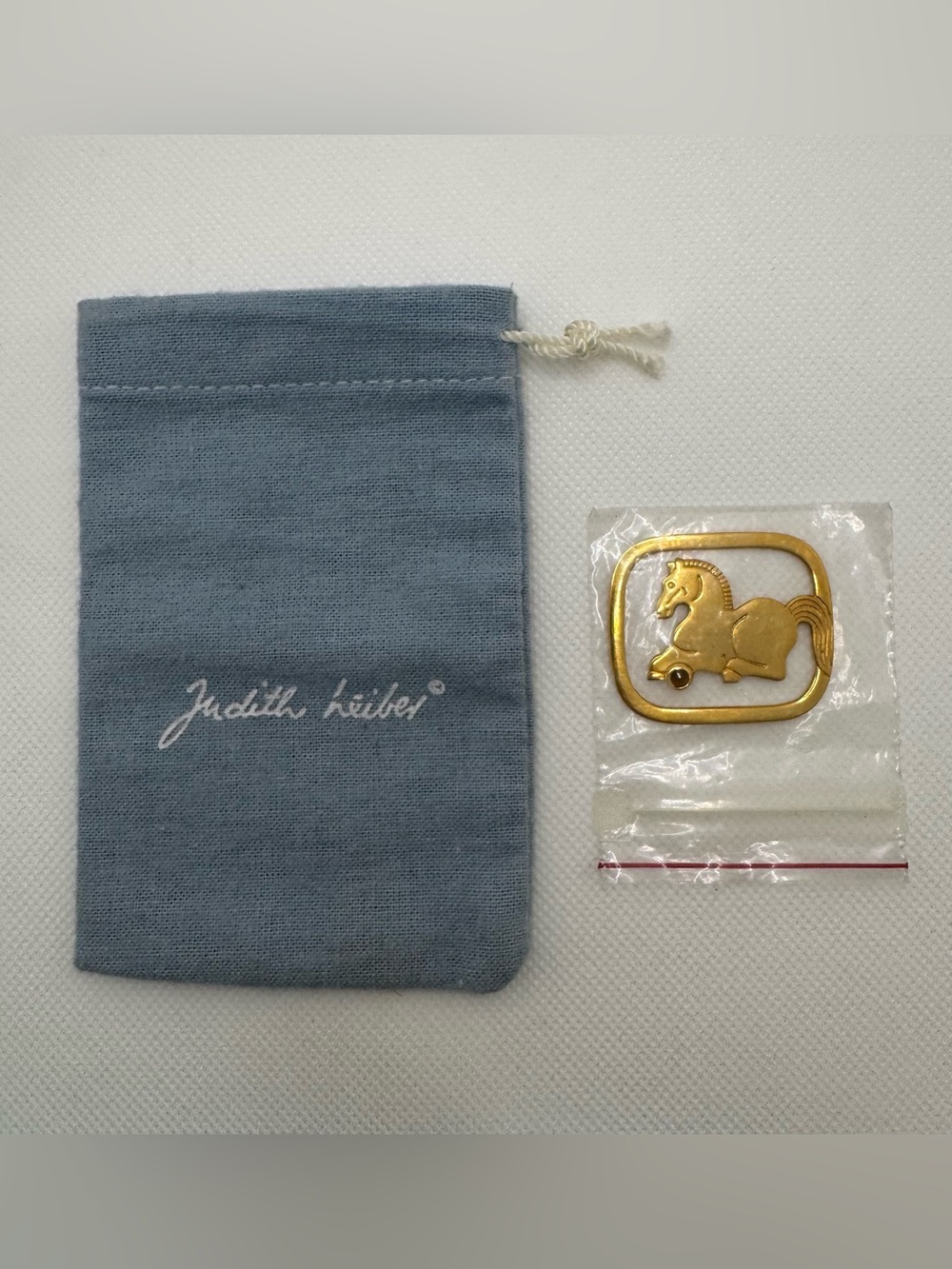 Judith Leiber Gold Tone Horse Motif Bookmark
